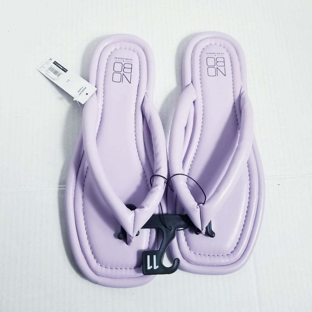 NWT NO BOUNDARIES LIGHT PURPLE FLIP FLOPS SIZE 11
